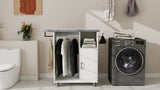 Ironing Cart with Rolling Ironing Board, Multipurpose Ironing Cabinet with Wheels, Compact Ironing W1120P217817