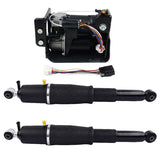 Pair Rear Air Suspension Shocks Compressor Pump for Cadillac Escalade Chevrolet Avalanche Suburban 01071748