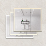 Bathroom Medicine Cabinet with Lights, 3630 Inch LED Medicine Cabinet with Mirror, Double Door W1738100840