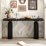 U_STYLE Chic, Elegant and Luxurious Acacia Veneer Console Table,Suitable for Entryway, Hallway, N711P235894B