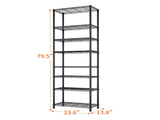 8 tier Heavy Duty Storage Shelves 78.74" H Wire Shelving Unit with Wheels 1600LBS NSF Metal Shelves 15208814