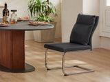 Dining chair set modern leather imitation soft cushion dining chair, with soft cushion W3851P453162