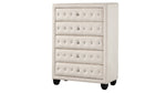 ZUN Modern Style Crystal Tufted Upholstery 5-Drawer Chest finished with Velvet Fabric made with Wood in B009136651