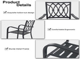 Chair 2 - Heavy-Duty Metal Chair 350LB Capacity, Ergonomic Breathable Patio Chair - 30 Min Assembly, 88304670