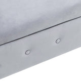 Grey Chaise Lounge Indoor,Velvet Lounge Chair for Bedroom with Storage & Pillow,Modern Upholstered W1170100897