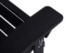 HDPE Folding Adirondack Chair with Dual Cup Holder - Composite Adirondack Chair - Black W2103P254643