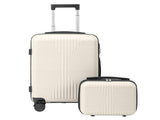 PP Trolley Case 12in 20in 2PCS Suitcase Set Off-White 01123842