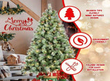 4FT Christmas Tree with 150 Warm White LED Lights 376 PVC & Hard Needle Tips, 32 Pine Cones, T3637P598465