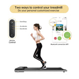 ZUN Under Desk Treadmill, 2 in 1 Pad Treadmill for Home, Portable Treadmill with Width Belt, T2856P198350