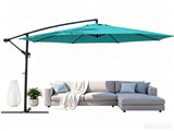10ft Umbrella Hanging Offset Market Outdoor Sun Shade For Deck Poolside Easy Tilt Cross Base 70315127