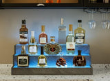 LED Lighted Liquor Bottle Display Shelf, 24 Inch Bar Display Shelf, DIY Illuminated Bottle Shelf 79052622