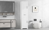 Tall Bathroom Storage Cabinet, Freestanding Storage Cabinet with Twos and Adjustable Shelves, 99964212