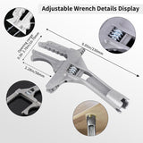 6-Piece Sink Wrench Set, 8-in-1 Sink & Bathroom Faucet Wrench, Adjustable Wrench with Wide Jaw & 85902824