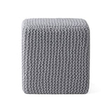 KNITTED FOOT STOOL 62665.00LGRY