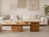 Vintage Fashion Style Square Coffee Table Set with Wood Grain Finish,for Living Room, Office and W757P235684