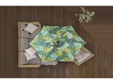 Outdoor 7.5' Palm Print Round Market Patio Umbrella, Push-up, 3-Angle Tilt 58235760