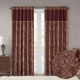 ZUN Jacquard Curtain Panel Pair B03598093