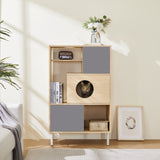 Furniture style Modern cat Bookcase Cat tree shelves with Storage N843P254701N