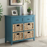 Teal Console Table with Storage B062P189200