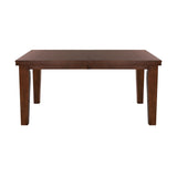 Dark Oak Finish Rectangular 1pc Dining Table with Self-Storing Extension Leaf Wooden Simple Dining B01156367
