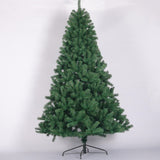 ZUN 8ft Artificial Christmas Tree Full Natural Spruce PVC Fir Tree Foldable Metal Stand Unlit Green W498P198015