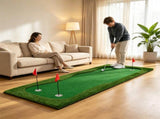 Real Roll Golf Putting Mat 10ft x 3.5ft, Non-Slip Indoor Outdoor Practice Green Turf with Hole Cups 13583183