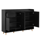 ZUN ON-TREND Sleek and Contemporary Shoe Cabinet with Adjustable Shelves, Minimalist Home Organizer with WF321211AAB