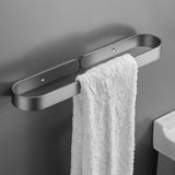 Towel Ring Gun Grey, Bath Hand Towel Square Ring Thicken Space Aluminum Round Towel Holder for 20890806