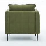 Accent Chair for Living Room, Velvet Comfy Single Sofa Chair Mid-Century Modern Armchair with 1 32033954
