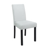 Sarang Black Dining Table and Silver Dining Chairs B201P359580