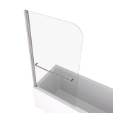 ZUN Bath tub Pivot shower screen, with 1/4" tempered glass and towel bar 3458 W2122131075