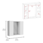 ZUN Artemisa Medicine Cabinet, Double Door, Mirror, One External Shelf -White B20091821