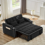 1 versatile foldable sofa bed in 3 lengths, modern sofa sofa sofa velvet pull-out bed, adjustable W2151127337