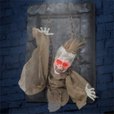 18"x12.5" Sound-Activated Halloween Zombie Prisoner Decor - Glowing Red Eyes, Creepy Sounds & 38442131