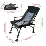 Camping Lounge Chair, Portable Folding Reclining Camping Chair with Adjustable backrest for Indoor W241106336