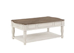 ZUN Oak and Antique White Coffee Table with Lift Top B062P209078