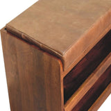 Artisan Furniture Solid Wood Buffalo Hide Pull out Chestnut Shoe Storage Bench B182P280799