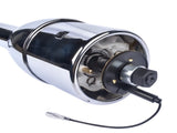 32" Steering Column Tilt Street Rod Floor Shift with Wheel Adapter No Key Chrome 25399086