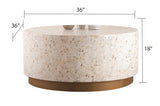 ZUN Luxe Coffee Table Ivory B009139434