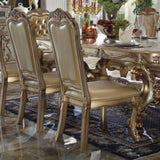 Bone and Gold Patina Padded Side Chair B062P209247