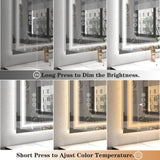 24x32 Inch Frameless LED Bathroom Mirror,Smart Mirror T3757P347014