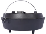 pre-Seasoned Cast Iron Dutch Oven With Skillet Lid, Outdoor Camping Deep Pot for Camping Fireplace 88747429