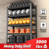 87 "H heavy-duty storage rack, five layer adjustable metal shelf, suitable for tool rooms, garages, 02599831