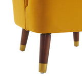 Upholstered Barrel Accent Chair With Wooden Legs N768P175907O