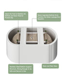 55" Acrylic Freestanding Bathtub, Small Soaking tub, Glossy White, Toe-tap Chrome Drain, cUPC W1675P189567