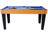 5-in-1 Multi-Game Table - Billiards, Push Hockey, Foosball, Ping Pong, and Basketball brown /blue W465P164156