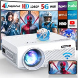 Projector with WiFi Bluetooth,FUDONI 5G WiFi Native 1080P Outdoor Projector 15000L Support 10038300
