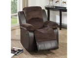 Motion Recliner Chair 1pc Glider Rocker Recliner Living Furniture Chocolate Padded Suede Living B011P205232