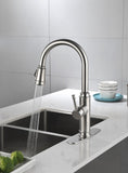 Single Handle High Arc Pull Out Kitchen Faucet,Single Level Stainless Steel Kitchen Sink Faucets W2287P183782