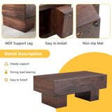 Modern Simple Walnut Colored Texture Sticker MDF Coffee Table - 43.3"x21.6"x17.2" Practical W1512P362972